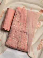 Embroidered Cotton Blend Unstitched Suit With Dupatta